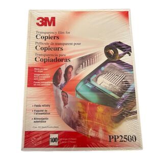 3M Transparency Film For Copiers PP2500 100 Sheets *New*